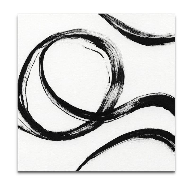 Gestural Marks IV -Gallery Wrapped Canvas - yellow, blue, green, red, black, white