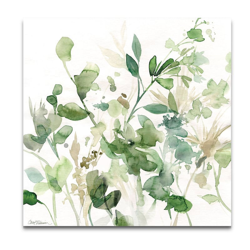 Sage Garden I -Gallery Wrapped Canvas - yellow, blue, green, red, black, white