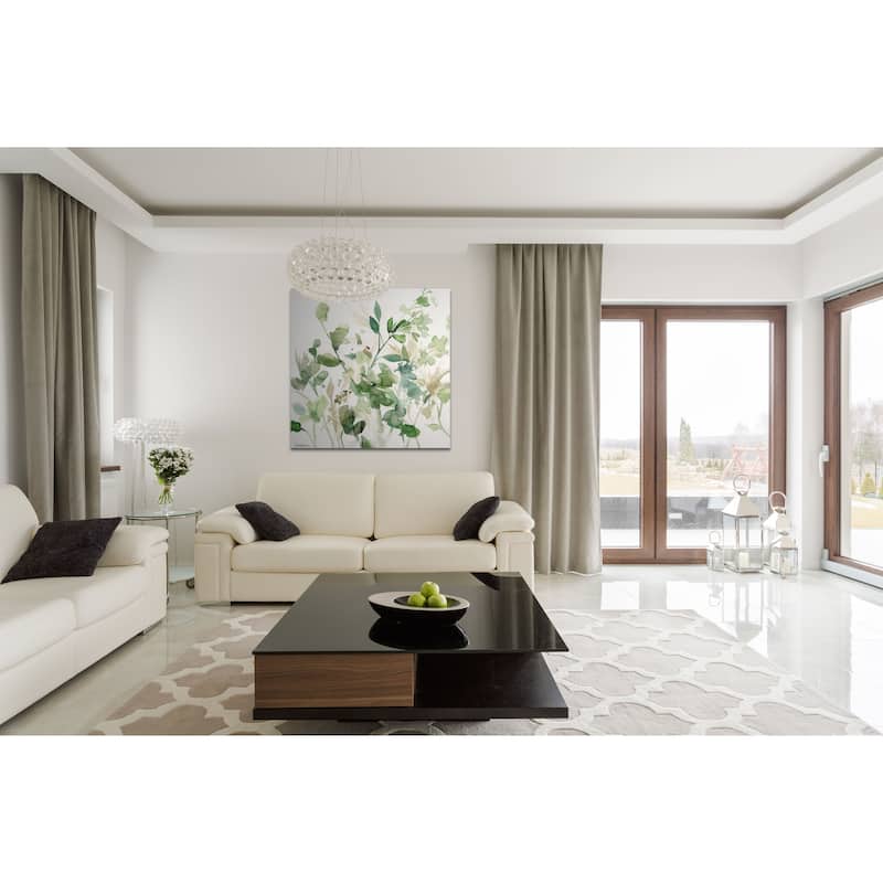 Sage Garden I -Gallery Wrapped Canvas - yellow, blue, green, red, black, white