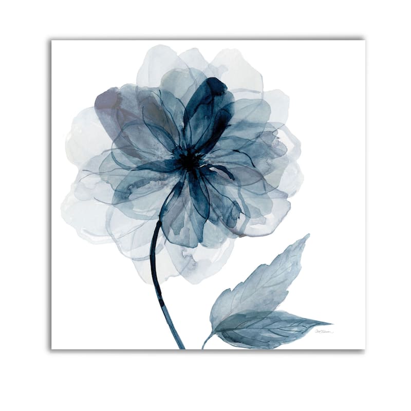 Indigo Bloom I -Gallery Wrapped Canvas - yellow, blue, green, red, black, white