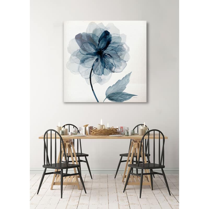 Indigo Bloom I -Gallery Wrapped Canvas - yellow, blue, green, red, black, white