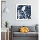 preview thumbnail 3 of 7, Indigo Bird I -Gallery Wrapped Canvas - yellow, blue, green, red, black, white