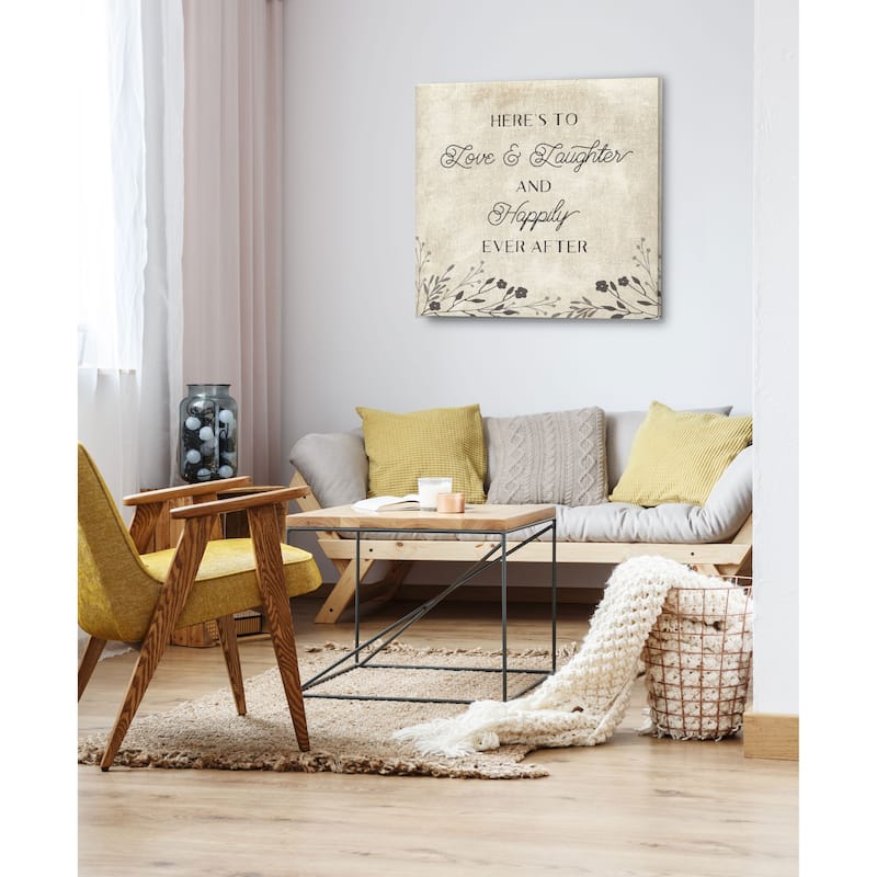 Happy Ever After -Gallery Wrapped Canvas - yellow, blue, green, red, black, white
