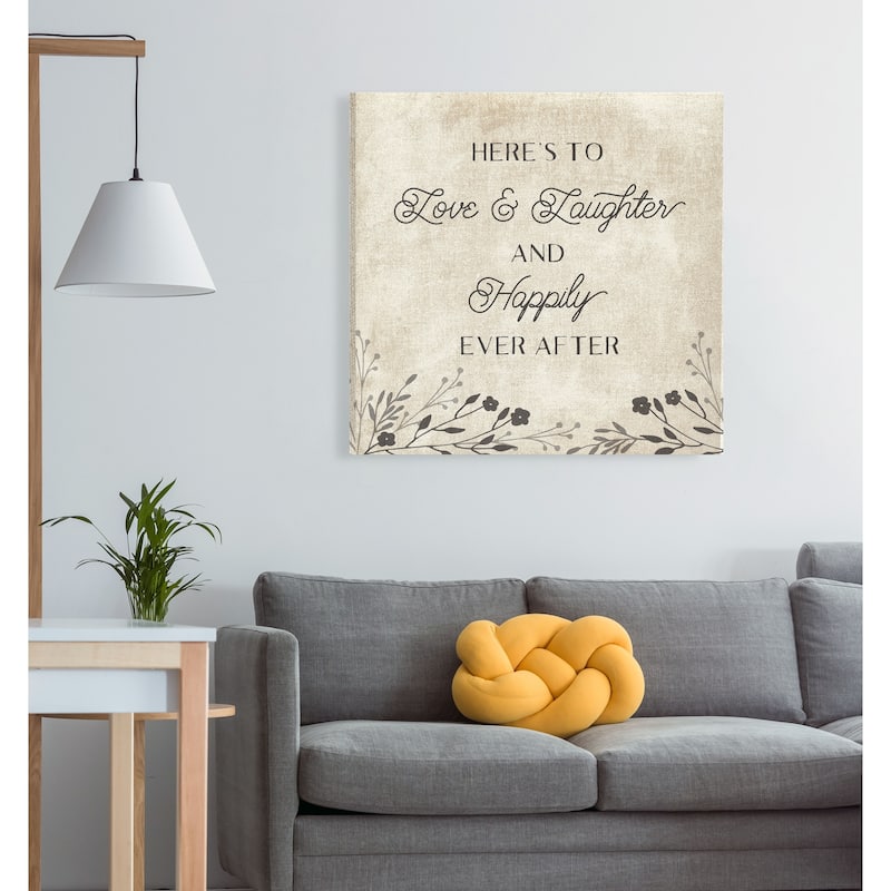 Happy Ever After -Gallery Wrapped Canvas - yellow, blue, green, red, black, white