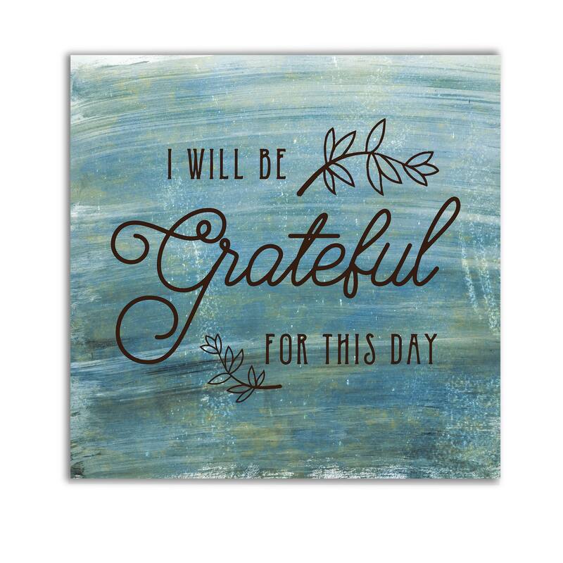 Grateful -Gallery Wrapped Canvas - yellow, blue, green, red, black, white