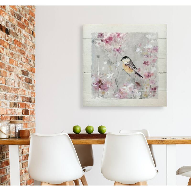 Sitting Pretty Shiplap II -Gallery Wrapped Canvas - yellow, blue, green, red, black, white