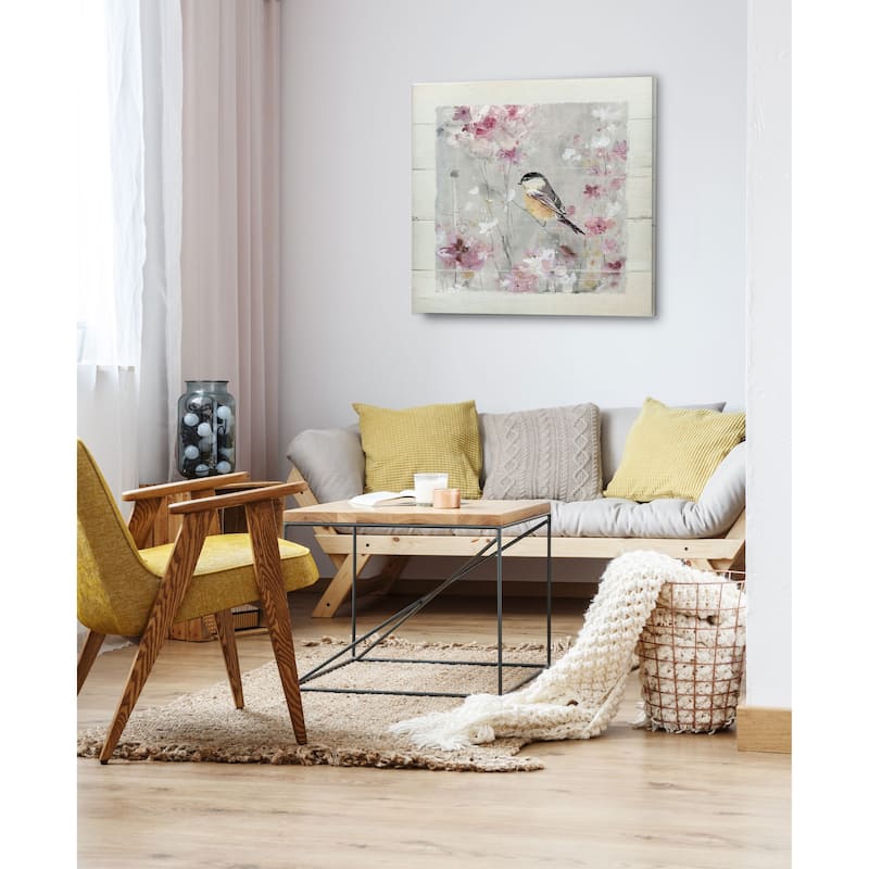 Sitting Pretty Shiplap II -Gallery Wrapped Canvas - yellow, blue, green, red, black, white