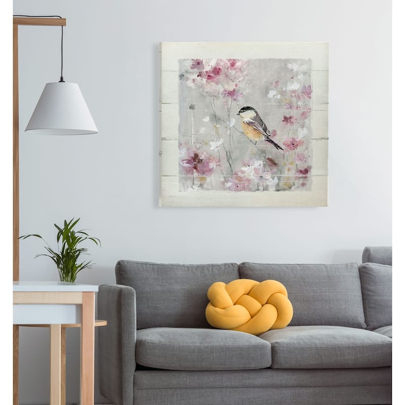 Sitting Pretty Shiplap II -Gallery Wrapped Canvas - yellow, blue, green, red, black, white