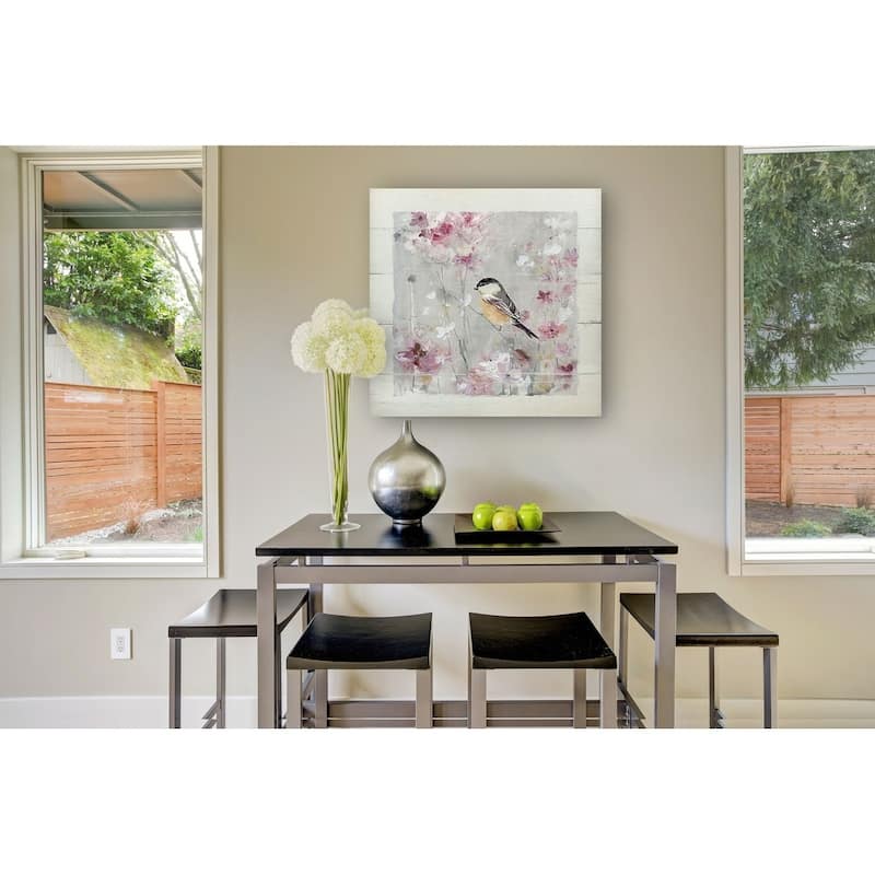Sitting Pretty Shiplap II -Gallery Wrapped Canvas - yellow, blue, green, red, black, white
