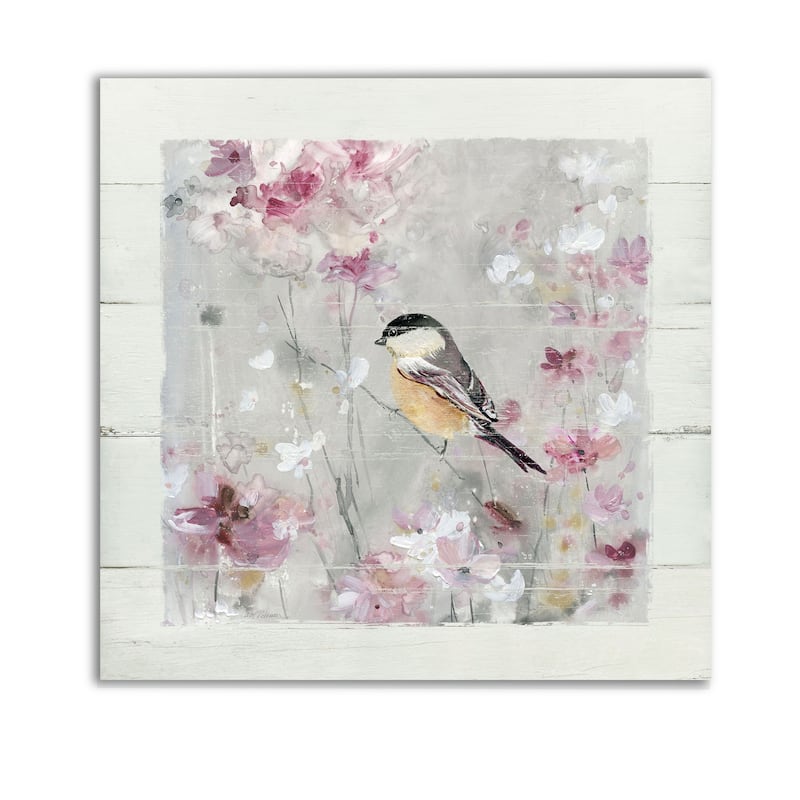 Sitting Pretty Shiplap II -Gallery Wrapped Canvas - yellow, blue, green, red, black, white