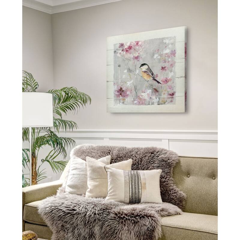 Sitting Pretty Shiplap II -Gallery Wrapped Canvas - yellow, blue, green, red, black, white