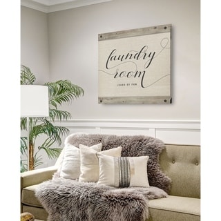 Laundry Room -Gallery Wrapped Canvas - yellow, blue, green, red, black, white