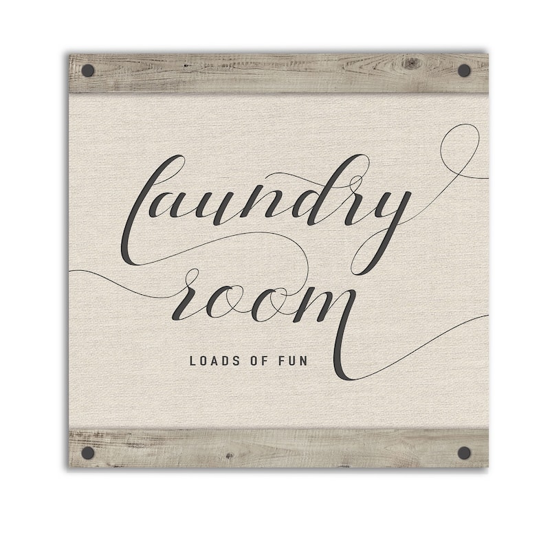 Laundry Room -Gallery Wrapped Canvas - yellow, blue, green, red, black, white