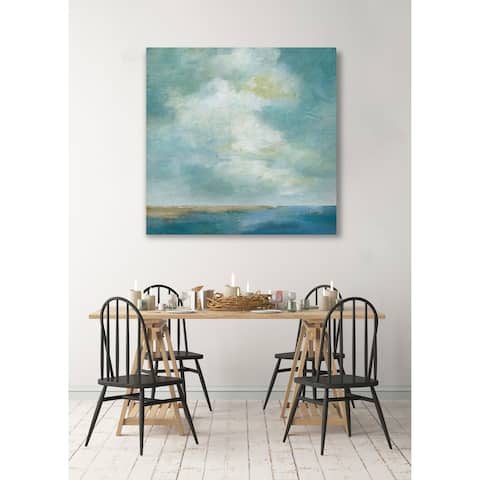 Cloudscape III -Gallery Wrapped Canvas - yellow, blue, green, red, black, white