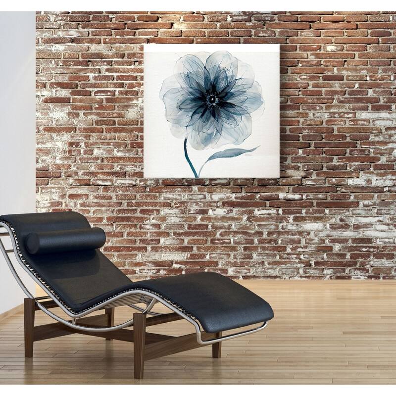Indigo Bloom III -Gallery Wrapped Canvas - yellow, blue, green, red, black, white
