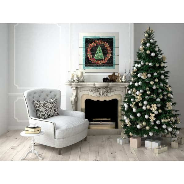 Shop Oh Christmas Tree Gallery Wrapped Canvas Yellow Blue