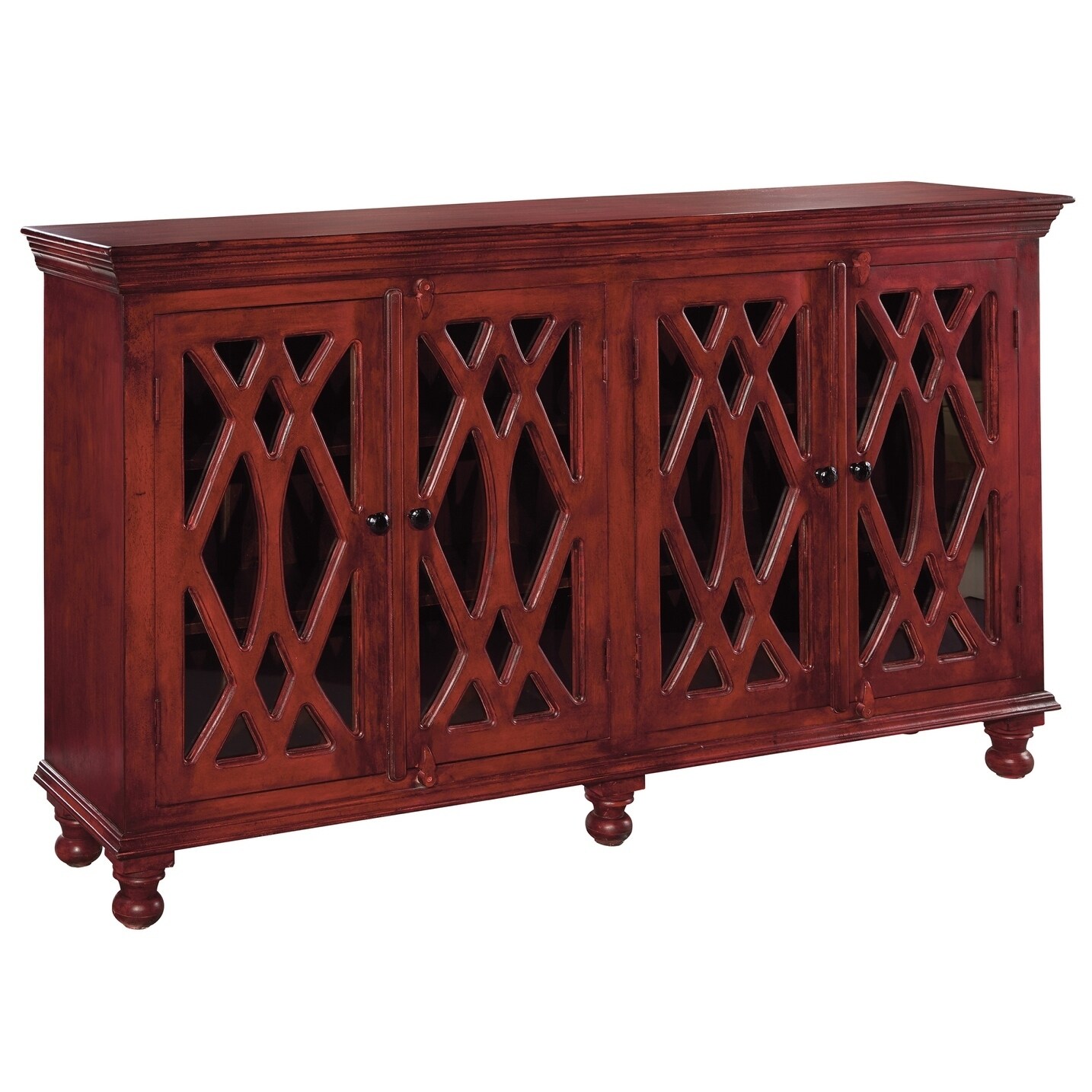 Shop Hekman Furniture Cherry Wood 4 Door Entertainment Credenza