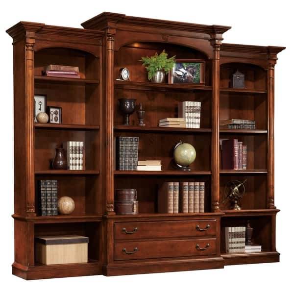 Shop Hekman Cherry Finish Solid Wood Executive Bookcase With