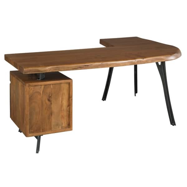 Shop Hekman Furniture Home Office L Shaped Wood Graphite Desk And