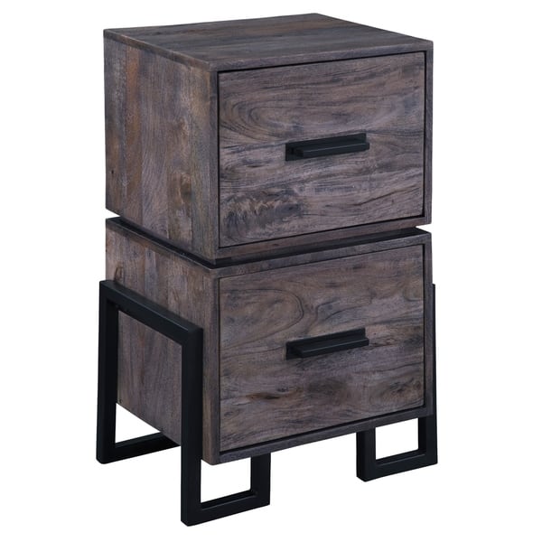 Shop Hekman Dark Grey Wood Storage Filing Cabinet Overstock
