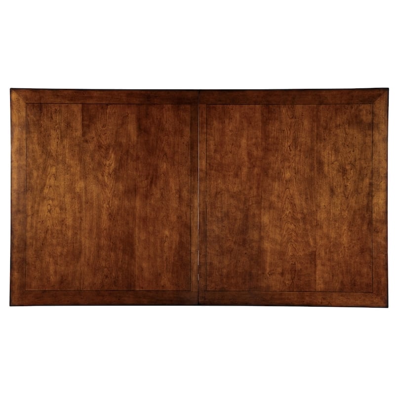 Brown Distressed Wood Dining Table with Extendable Leaves