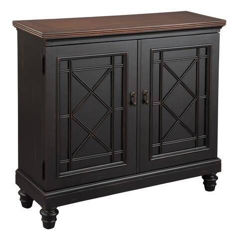 Hekman Accents Farmhouse-Chic, Contemporary, Sleek, Two-Toned Small Hall Chest, Dresser, Two Door Nightstand