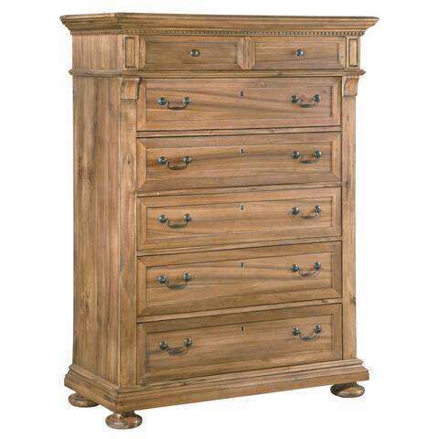 Wellington Contemporary Modern, Famhouse-Chic, 7 Drawer Solid Wood, Storage Hall Chest, Tall Bedroom Dresser