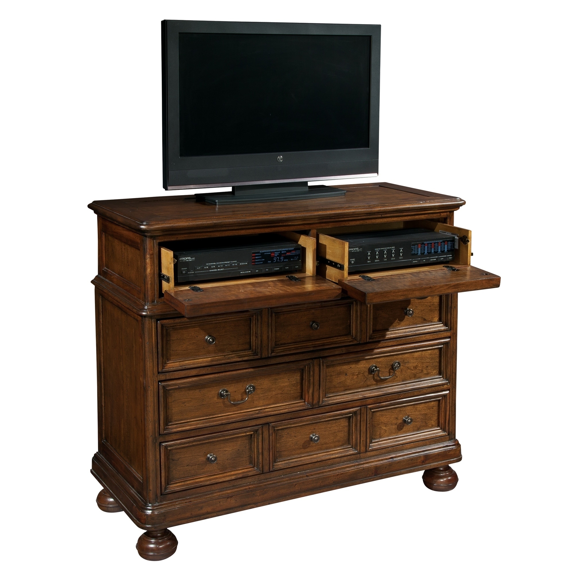 Shop Hekman Furniture Cherry Solid Wood 10 Drawer Media Chest