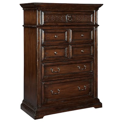 Hekman Furniture Canyon Retreat Mahogany Wood 5-drawer Dresser