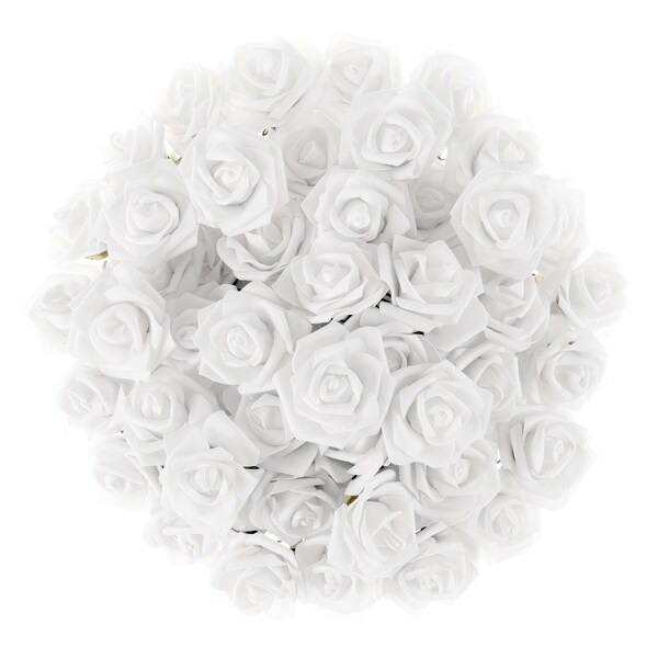 fake white roses