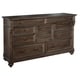 preview thumbnail 2 of 0, Hekman Furniture Homestead Coastal, Beachy, Charming Style, Antique White or Brown Large Bedroom Louvered Dresser Brown
