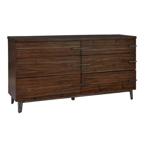 Hekman Furniture Monterey Point Modern, Sleek, and Chic, Distressed Brown, Large Bedroom Dresser