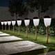 Solar Path Lights Set of 8- 16" Stainless Steel Pure Garden - Copper - Weather Resistant/Solar Lights - Stainless Steel - Solar - Outdoor