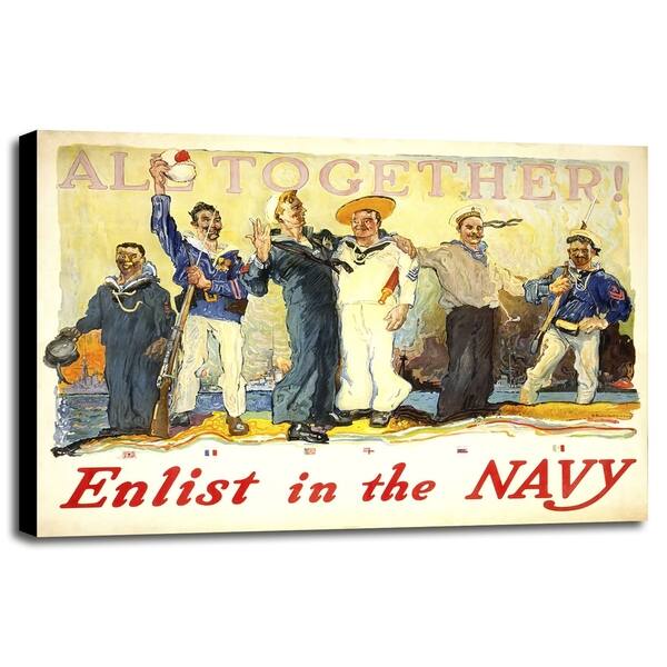 Shop Enlist In The Navy Vinapp122772 Framed Print 14 25 X20 By