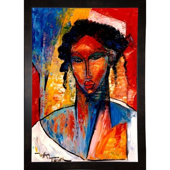 A Nubian Lady ii-WILTOL139617 Framed Print 22.5"x15.5" by William Tolliver