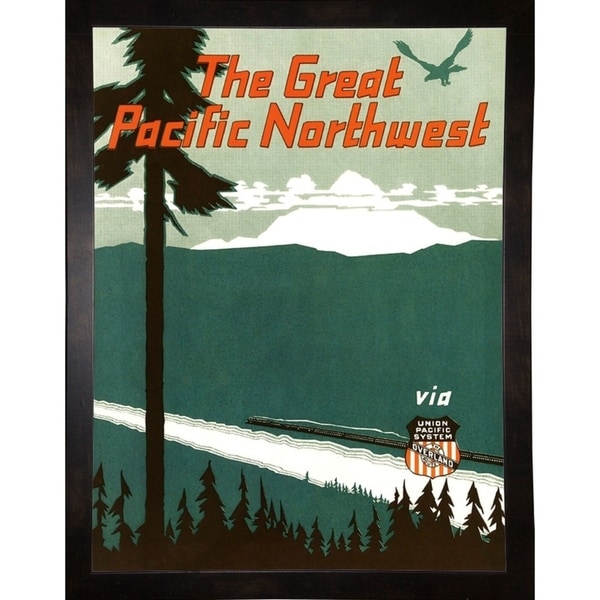 Pacific Northwest-VINAPP124313 Framed Print 20"x15.25" by Vintage Apple Collection