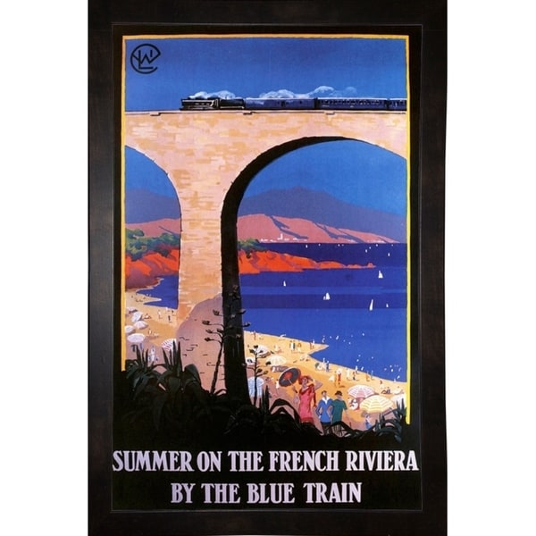 French Riviera-VINAPP124310 Framed Print 20"x12.75" by Vintage Apple Collection