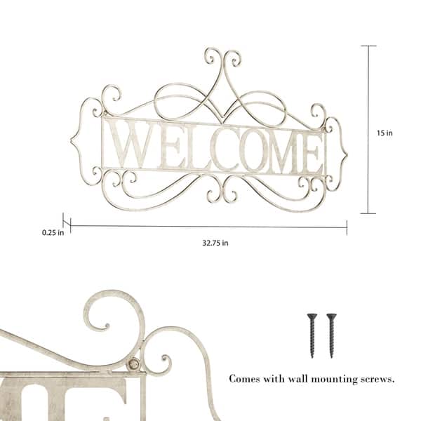 Metal Cutout- Welcome Decorative 3D Word Art BY Lavish Home