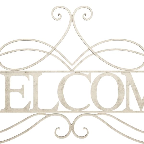 Shop Metal Cutout Welcome Decorative 3d Word Art By Lavish Home Overstock 24237406
