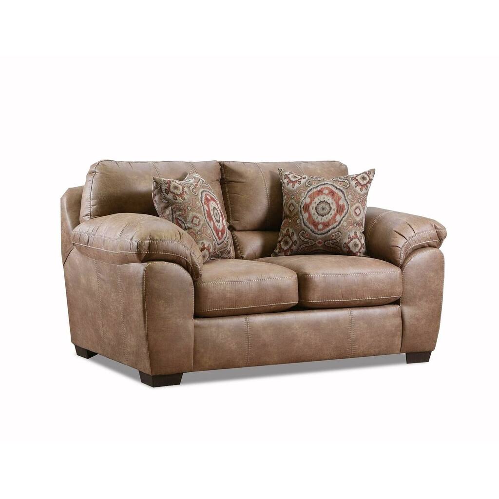 Hoxton Loveseat (Brown/ Grey)