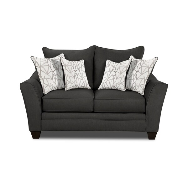 Kensington Loveseat Grey Brown Free Shipping Today Kensington Loveseat Grey Brown