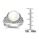 preview thumbnail 3 of 1, Sterling Silver Rhodium-plated 10-11mm White Freshwater Cultured Pearl and Cubic Zirconia Ring by Versil