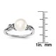 preview thumbnail 3 of 1, Sterling Silver Rhodium-plated 8-9mm White Freshwater Cultured Pearl Cubic Zirconia Ring by Versil