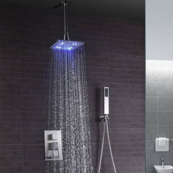 Shop Sumerian Brushed Nickel Led Ceiling Soft Rain Shower Head