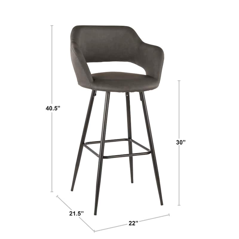 Carson Carrington Vallen Faux Leather Bar Stools (Set of 2) - N/A