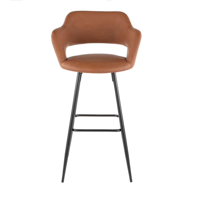 Carson Carrington Vallen Faux Leather Bar Stools (Set of 2) - N/A - Brown