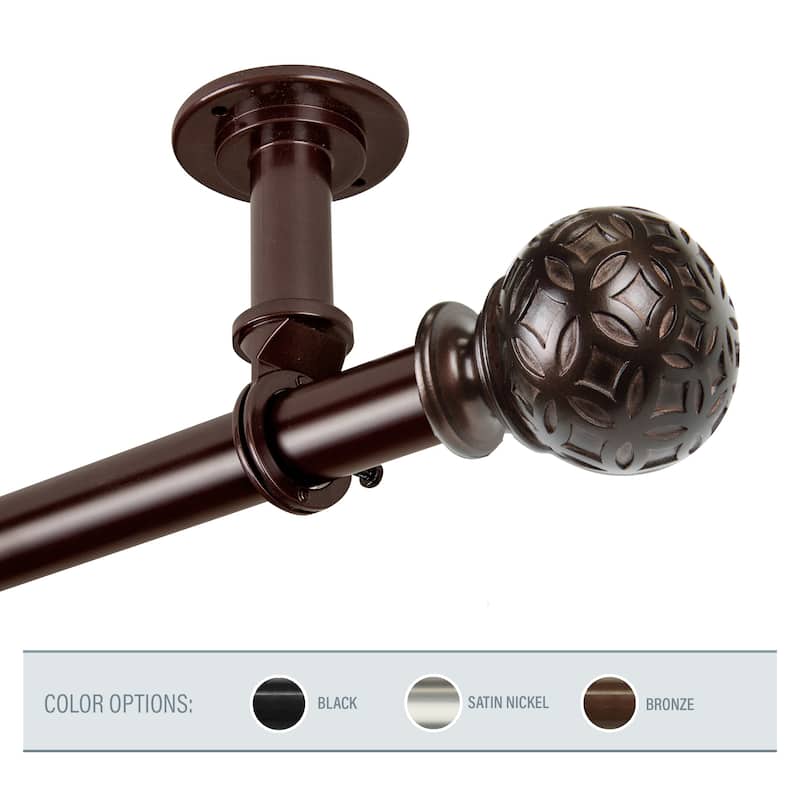 InStyleDesign Odette 1 inch Diameter Ceiling Curtain Rod/ Room Divider - 48 to 84 inches - bronze