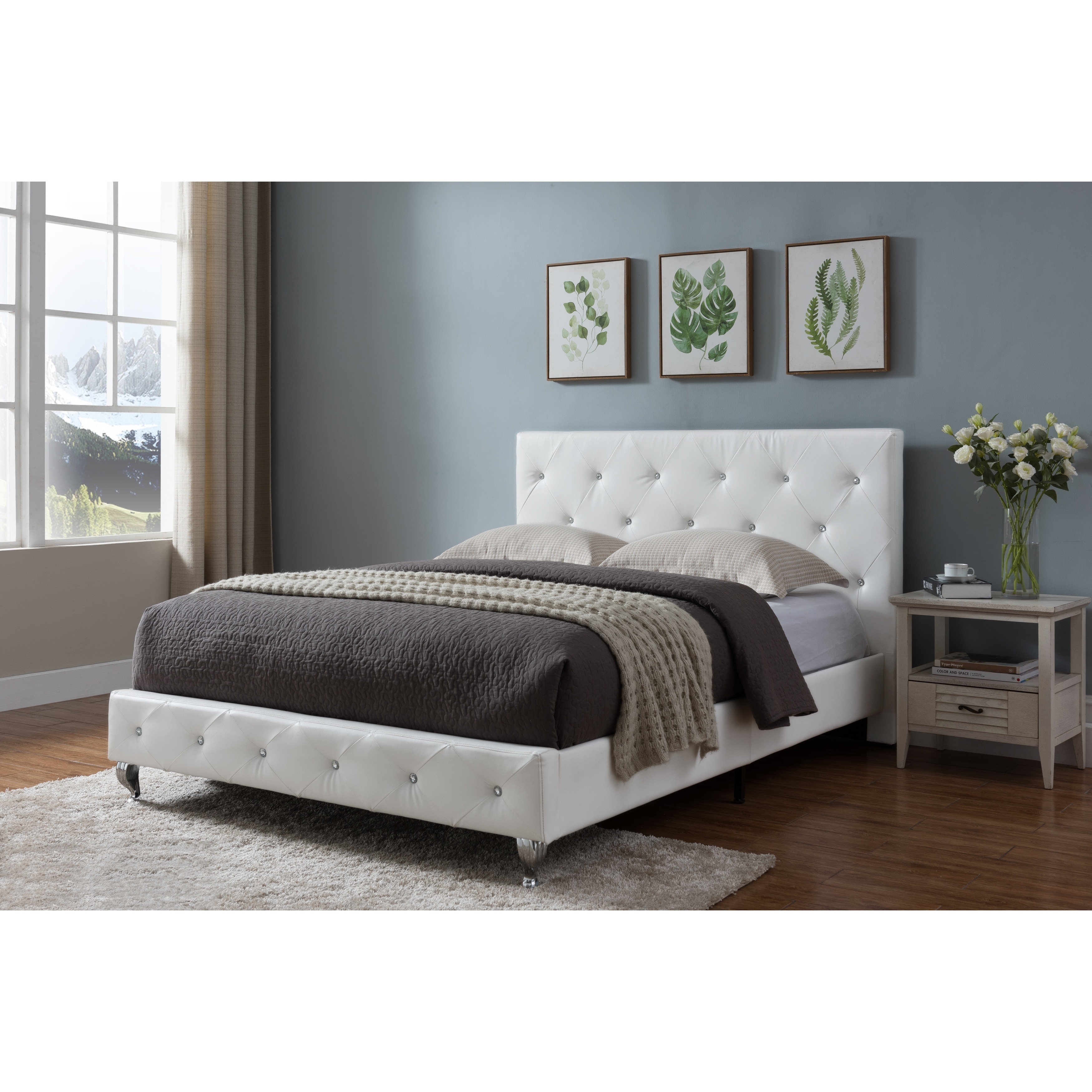 Full Size Upholstered Beds White Faux Leather Full Size Upholstered Beds White