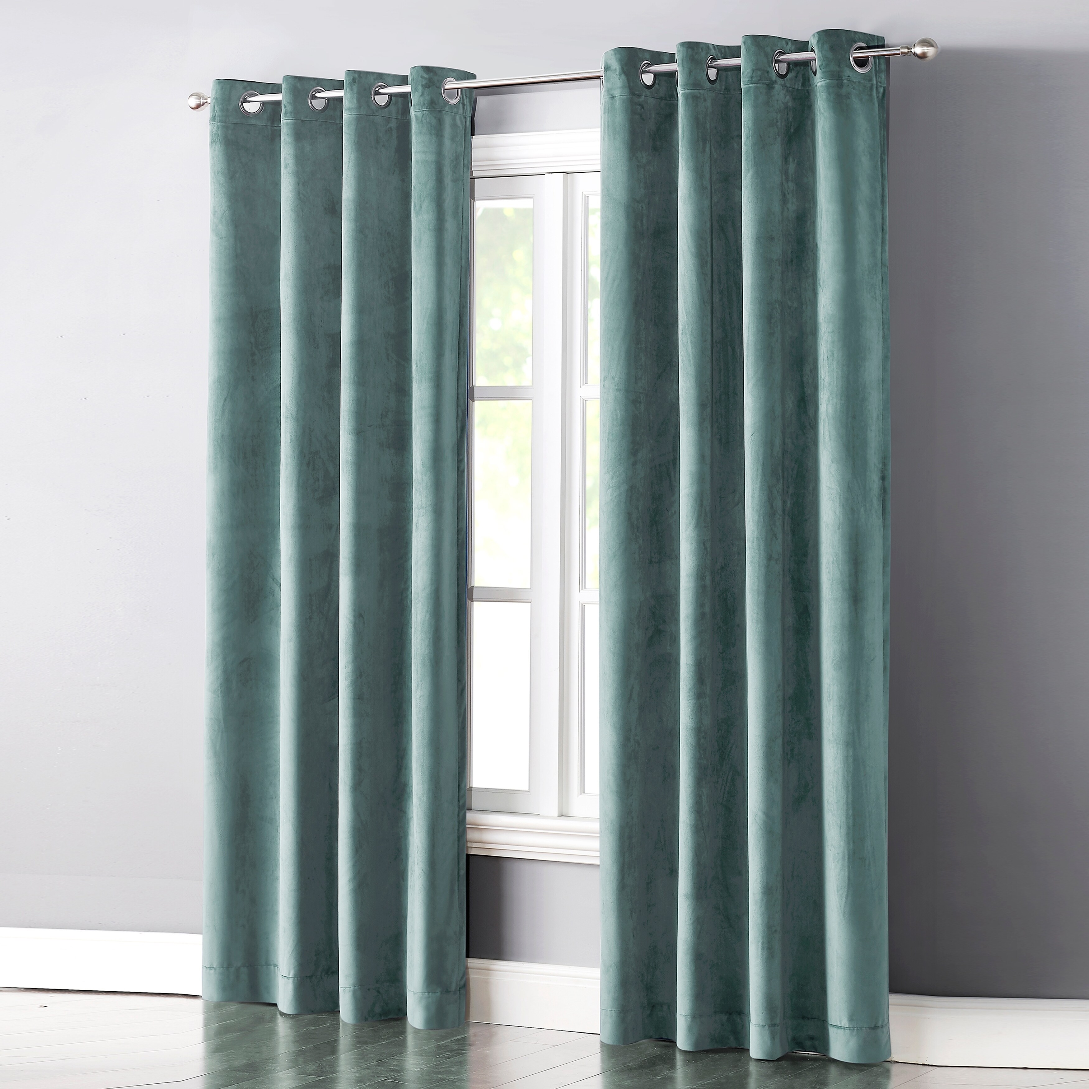 Shop Cathy Emerald Velvet Light Blocking Curtain Panel Free