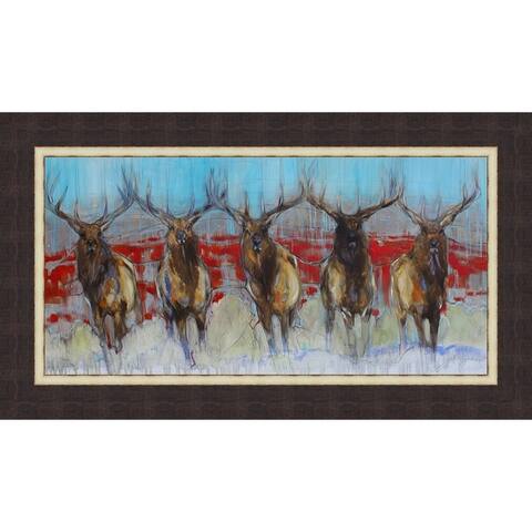 Antlers And Brothers Framed Canvas Wall Art